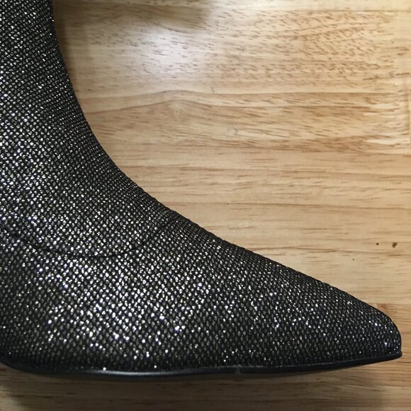 BADGLEY MISCHKA Erma Pointed Toe Booties in Mesh Glitter Size 7 - Picture 6 of 9